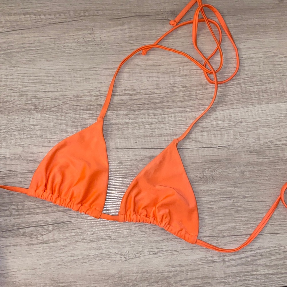 PrettyLittleThing Orange Bikini Top